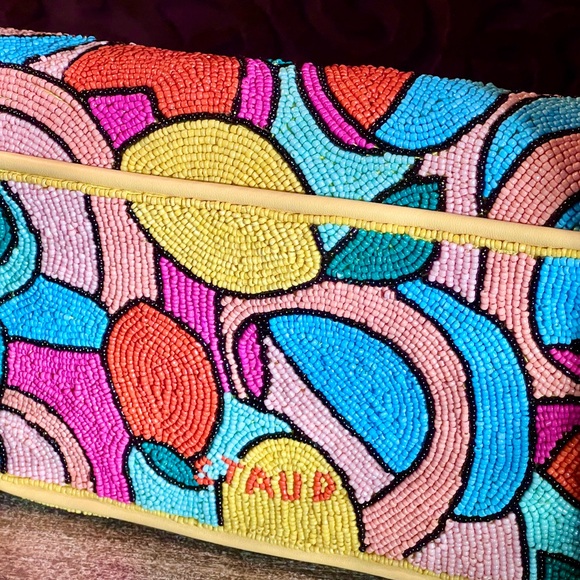 🌺🎉HP🎉🌺 NWOT Staud Beaded Tommy Bag Citrus 🌟Rare Find🌟 - Picture 6 of 16